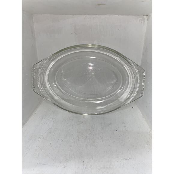 Vintage 3 Qt Pyrex Oval Heavy Glass Roasting Baking Casserole Pan #088 - Picture 1 of 7